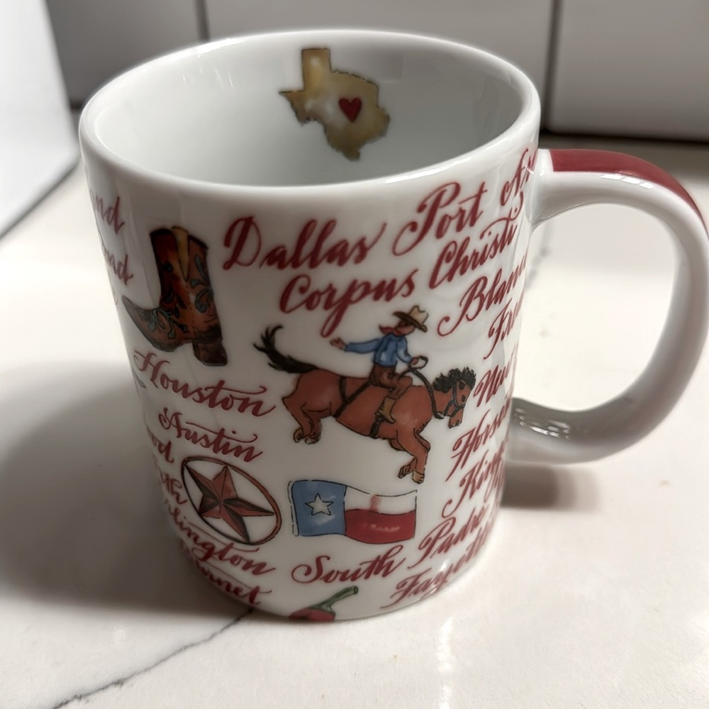 State of Texas Mug Whimsical Cape Shore Lonestar State Coffee Cup